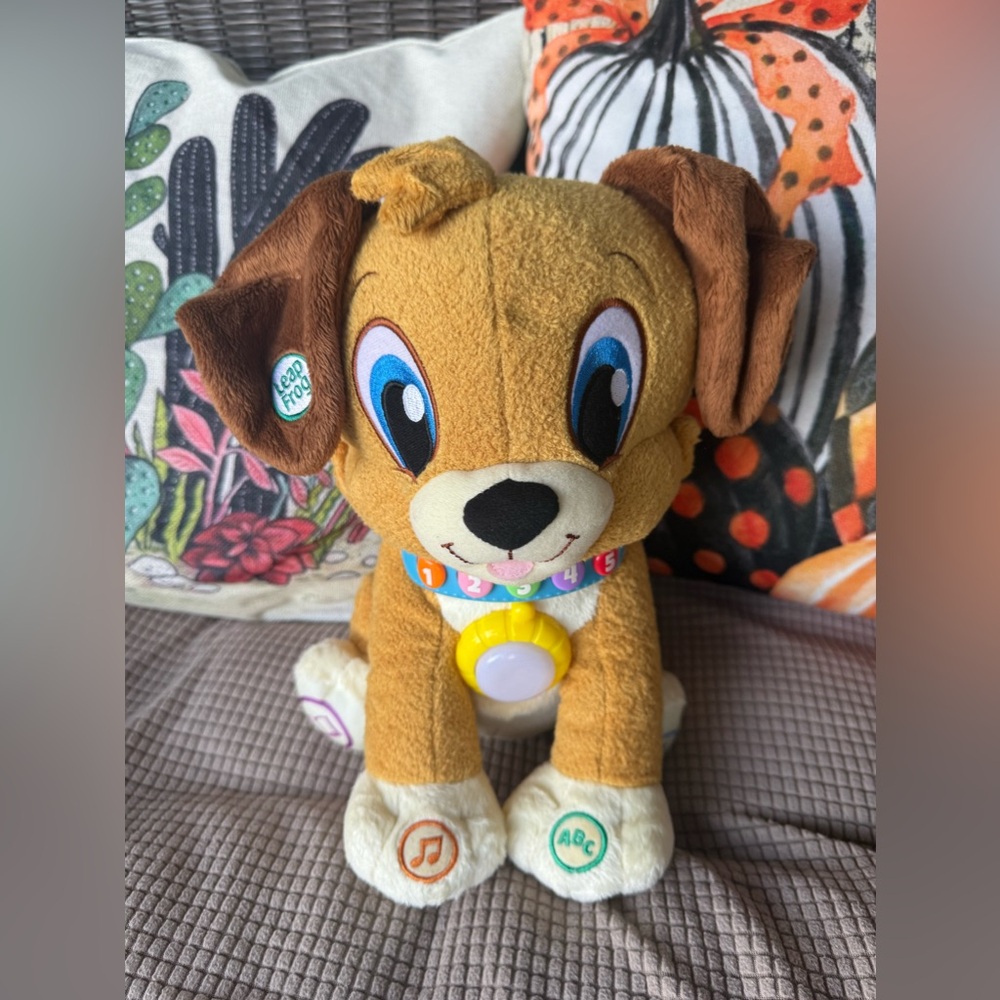 Leapfrog Story time Buddy Puppy Dog Interactive Toy Plush only without books 13”